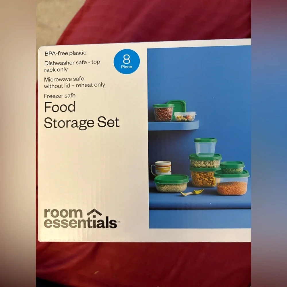 New-8 Food Storage Container Set Multi color freezer & dishwasher safe
